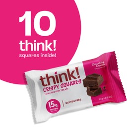 Think! High Protein Crispy Squares Chocolate Crunch Treat (10 Pack)