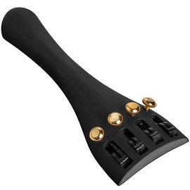 Musiin 4/4 violin carbon fiber tailpiece, lightweight and practical design, built-in 4 metal fine tuners, enhanced pitch adjustment, suitable for professional and beginner performances