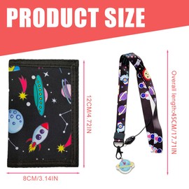 NHPY Children's Wallet, Chest Bag, Children's Wallet, Children's Wallet, Children's Wallet, Boys, Space Pattern, Pack of 1, black, American