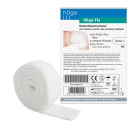 Höga FIX Mesh Tubular Bandage Elastic Tubular Bandage for Fixing Dressings - Size 5 - 1 m for Legs and Medium Hulls - Pack of 1