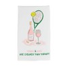 Mud Pie Tennis Wine Pro Shop Towel; 26" x 16