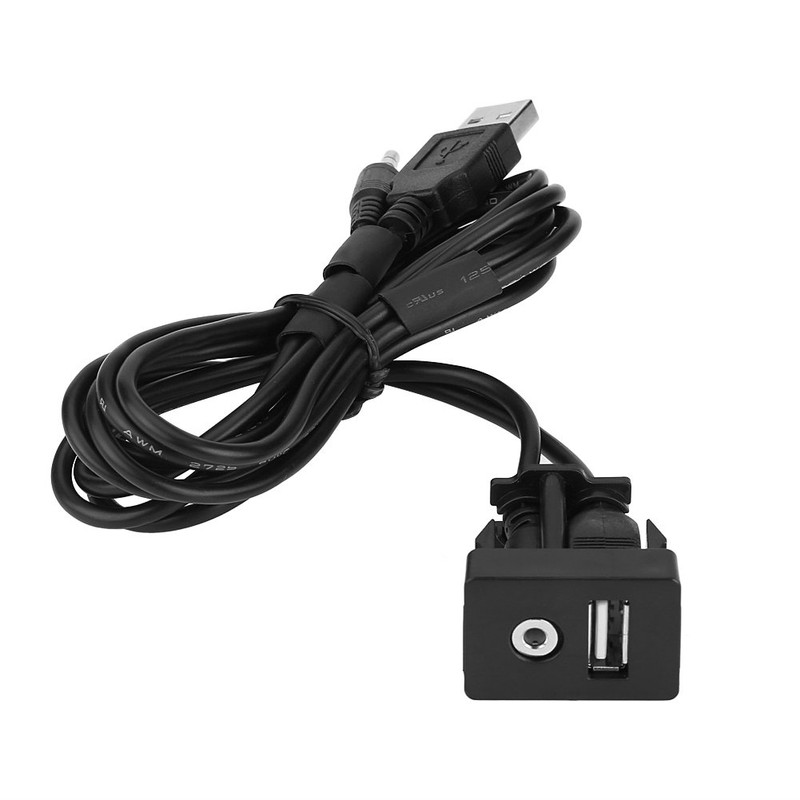 Aux Extension Mount Dash,Car Boat Dash Flush Mount USB Port