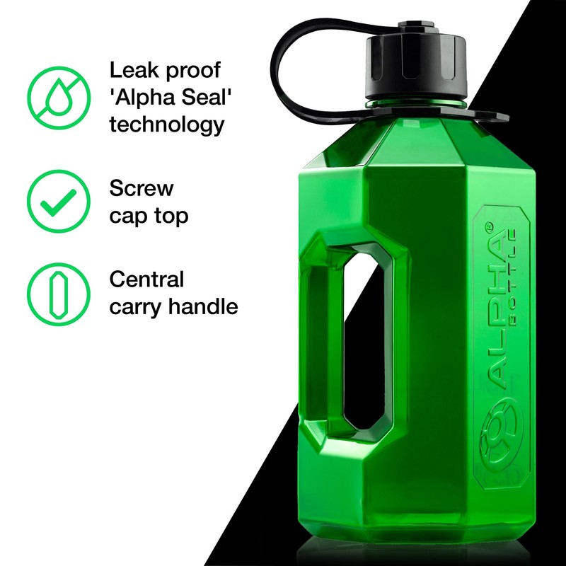 Alpha Designs | 2 Litre Water Bottle (2400ml) + Protein