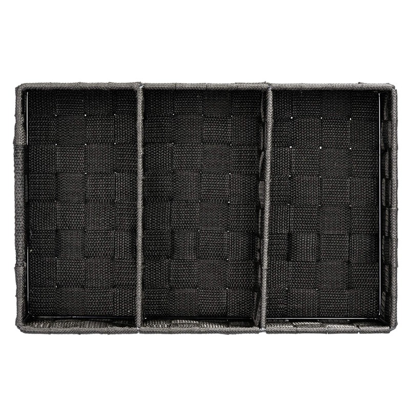 WENKO "Adria Organizer with Handles/Three Separations, Black