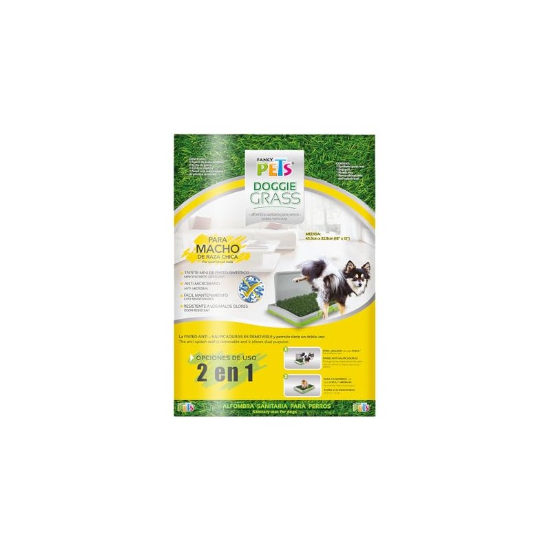 Fancy Pets Tapete Entrenador Doggie Grass para Perros Machos de