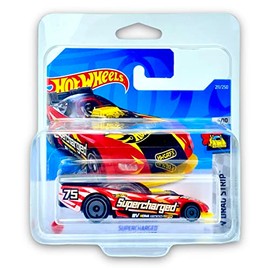 Hot Wheels Supercharged (Red) 5/10 HW Drag Strip 2022-211/250 (Short Card) *** COMES IN A KLAS CAR KEEPER PROTECTIVE COLLECTORS CASE *** HCV90