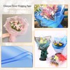 Gloreyan 20 Sheets Blue Flower Wrapping Paper, Florist Bouquet DIY