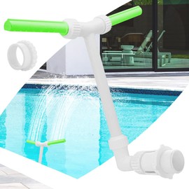 DAJASD Pool Wasserfall Brunnen, Kann fluoreszieren, Pool Springbrunnen über Schwimmbädern, Verstellbarer Pool-Sprinkler-Brunnen mit Dual-Sprühköpfen, Hochdruck-Teichbelüfter, Gartenstreufunktion