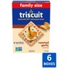 Triscuit Roasted Garlic Whole Grain Wheat Crackers, Lunch Snacks, Bulk