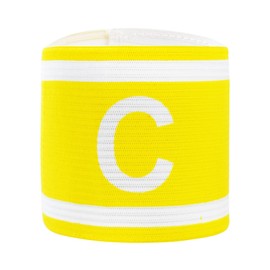 VerteLife Captain Band Player's Armband for Football and Rugby, Adjustable Bracelet, Captain Bracelet, Captains Bracelet for Adults and Children - One Size / Yellow