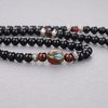 COAI 108 Mala Obsidian Wrap Bracelet, Obsidian, Tiger's Eye