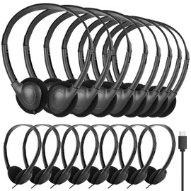 MENGLALA 30 Pack Kids Headphones Bulk USB Type-C for Classroom School,Wired