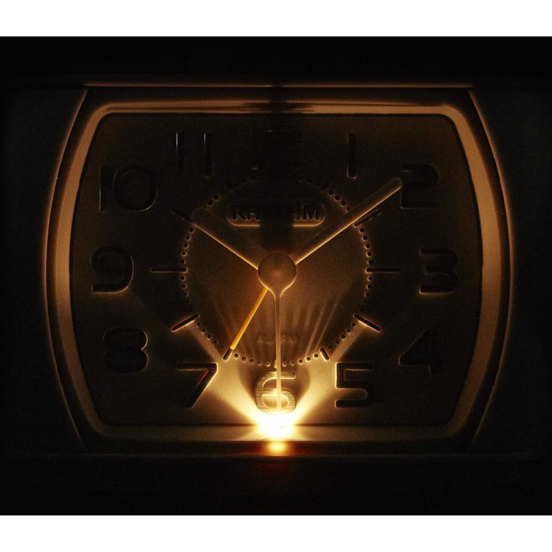 RHYTHM 8RA647SR02 Alarm Clock, Loud Bell Sound, Alarm, Backlight, Continuous