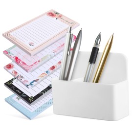 Operitacx Fridge Magnetic Notepads and Pen Holder Set Magnetic Grocery List Planner for Home Office