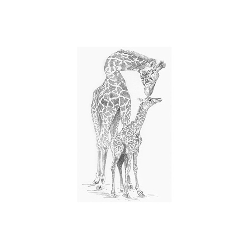 Royal Brush Sketching Made Easy Kit 9"X12"-Giraffe & Baby