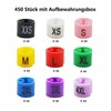 Apore Pack of 450 Size Markers, Plastic Hangers, Size Rings,