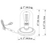 Surpars House Farmhouse Table Lamp, Vintage Desk Decor with Glass