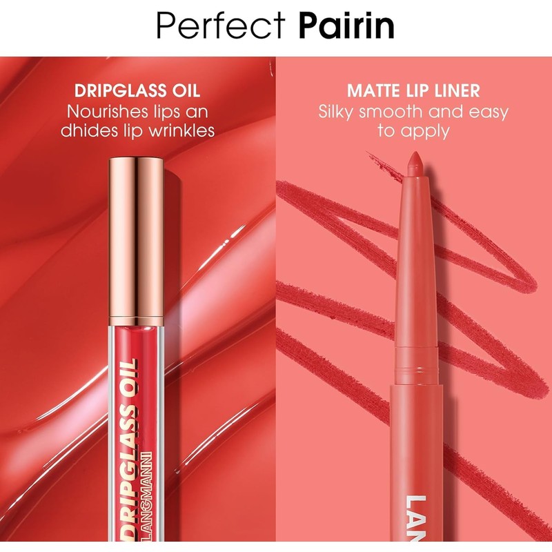 6 x Matte Lip Liner with 6 Nourishing Lip Oil