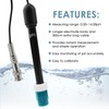0.00~14.00PH Probe Electrode with BNC Cable for Water,Pool,Hydroponics,Calibration Powder,Aquarium (300