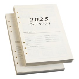Operitacx 2 Sets 2025 Loose Leaf Paper Notebook Replacement Paper A5 Planner Inserts Empty Loose Leaf Paper Refill Paper for Loose Sheets Notebook Insert Paper Diary Refill A5 Paper