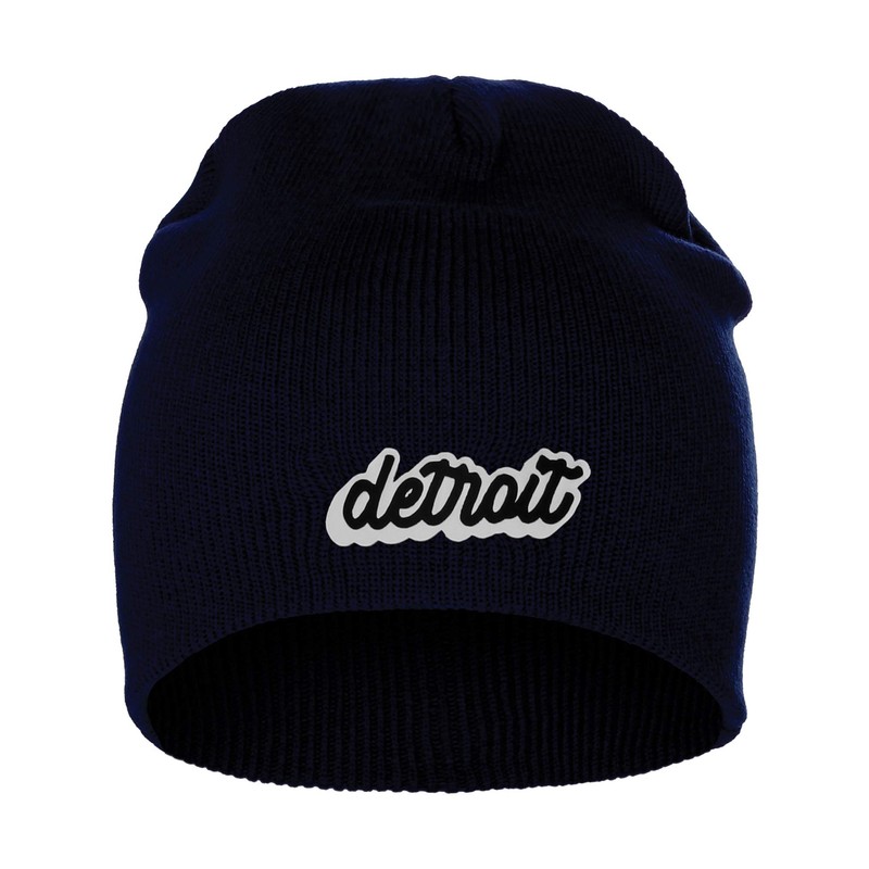 I&W Classic USA Cities Winter Knit Cuffless Beanie Hat 3D
