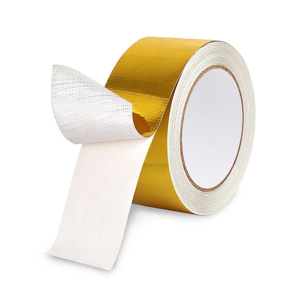 Aluminized Fiberglass Heat Shield Tape Self Adhesive Fiberglass Thermal Insulation