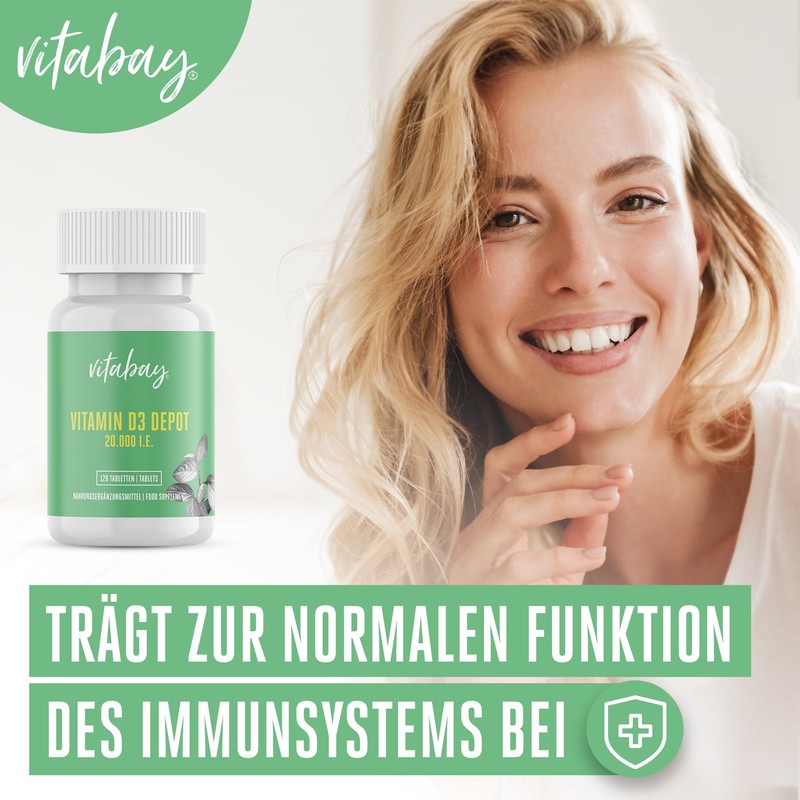 Vitamin D3 Depot 5,000 IU. Only One Vegan Tablet /