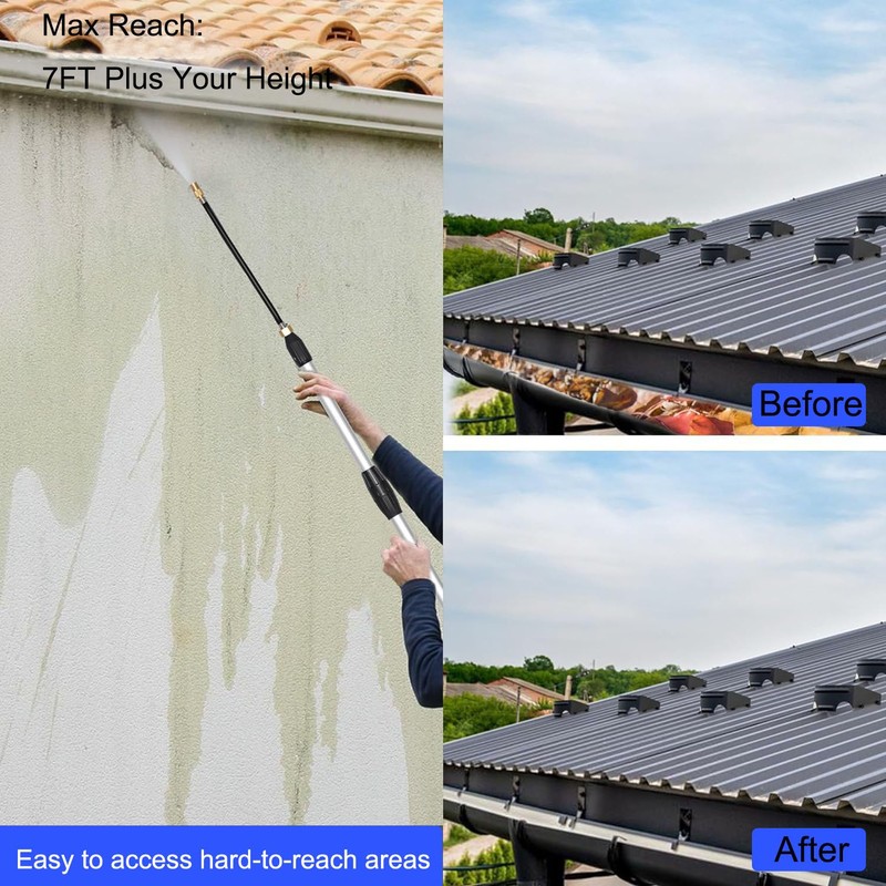 Telescopic Gutter Cleaning Tools from the Ground, Rain Gutter Cleaner