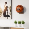PUERSI Ball Holder Wall Mount Ball Storage Display Wood &