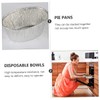 COLLBATH 125Pcs Oval Tinfoil Bowls Baking Trays Stackable Storage for