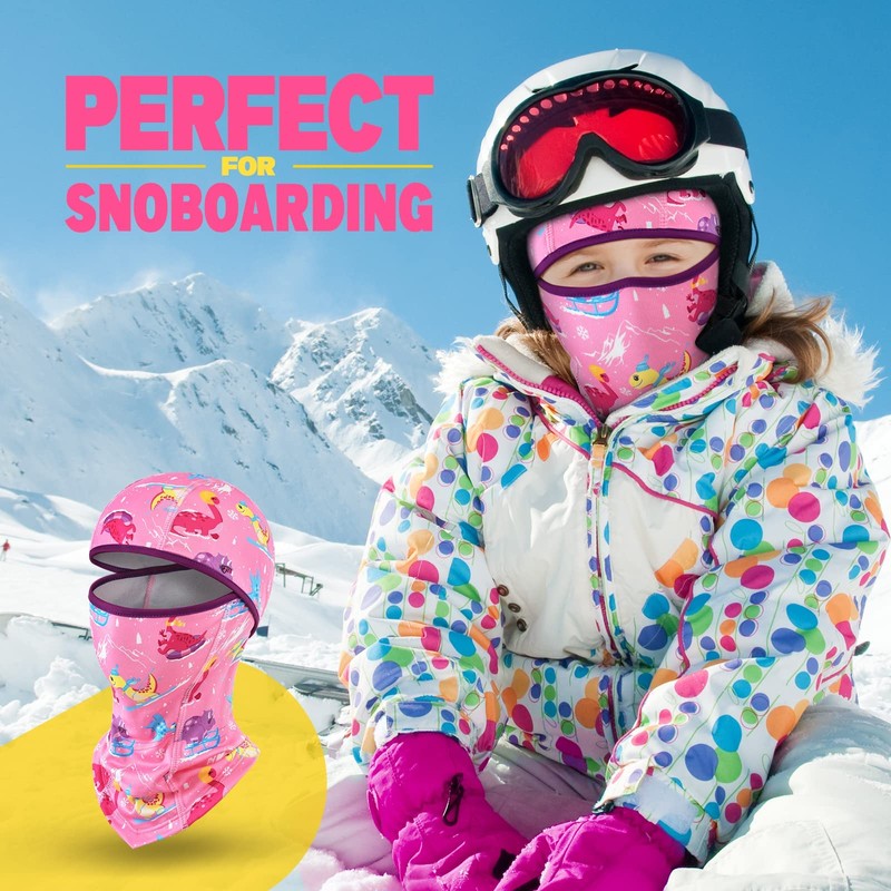 WAWSAM Space Children's Balaclava Face Mask for Boys, pink