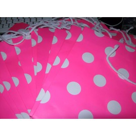 Victoria's Secret 10 Victoria's Secret PINK LOGO MEDIUM Polka Dot Paper Shopping Gift Bags NEW!!