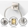 RUACQ Towel Ring for Bathroom 2pcs,Square Base Hand Towel Holder