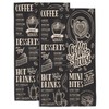 Wotinsi Hand Towels Set of 2 Coffee Restaurant Menu Hand