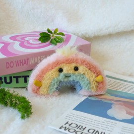 Apricot Lamb Rainbow Plush Toys for Children, Soft Cute Cuddly Toy for Baby Girls and Boys, Fluffy Rainbow Multicoloured 18 cm