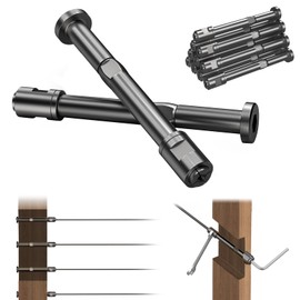 [Patent] BLIKA 10 Pack 1/8" Black Swageless Invisible Cable Railing Kits for Deck Stair Railing, T316 Stainless Steel, Swageless Cable Fittings for 2"x2" Wood/Metal Posts, Black Cable Railing Hardware