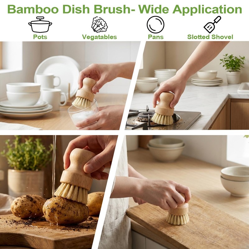 Kitchen Cleaning Set - Pot Scrubber - Strainer - Squeegee