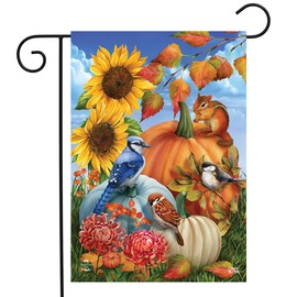 Autumn Gathering Fall Garden Flag 18" x 12.5" Briarwood Lane