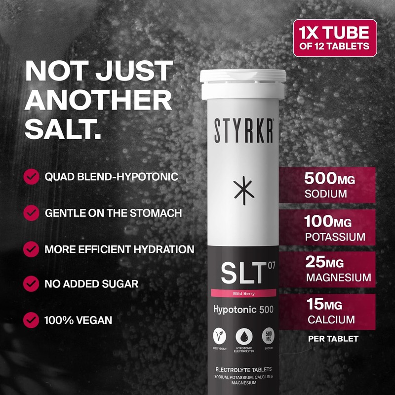 Electrolytes Tablets by Styrkr - Berry - Pack of 12
