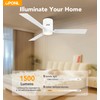OPONL White 52 inch Ceiling Fan with Light, Remote Control,