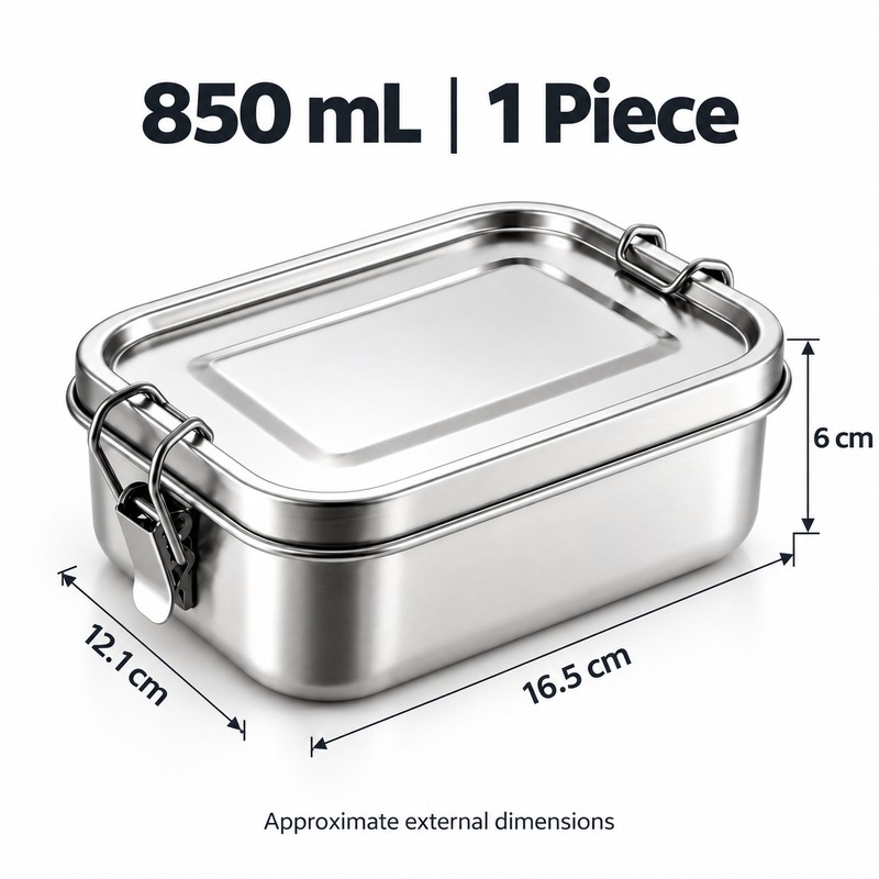 Stainless Steel Lunch Box for Meals & Snacks – Locking