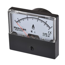 Heschen Rectangle Panel Mounted Current Meter Tester Ammeter Dh-670 AC 0-5A Class 2.5 CE Listed