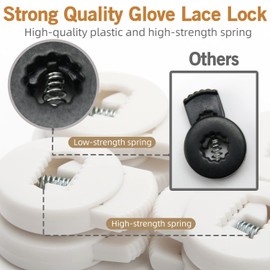 AliBall Glove Locks Baseball, Glove Lace Locks 8 Pack, Never Need Thying Knots Again, Fits All Baseball and Softball Gloves (Red-Gray)