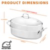 RIDGEPOLE 22” Large Roasting Pan with Rack and Lid, Stainless