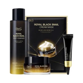 Dr.G [Gift Set/Tan] Dr. G Royal Black Snail Special Set Essence 165ml + Cream 50ml + Eye Cream 10ml + Mask Pack 1ea 3473925 / [선물세트/탄]닥터지 로얄 블랙스네일 스페셜 세트 에센스165ml+크림50ml+아이크림10ml+마스크팩1ea 3473925
