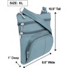Roma Leathers Auténtico bolso cruzado XL, multibolsillo, correa ajustable, XL,