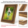 Zygyw 1 Pack 5x7 Natural Brown Picture Frame with Real