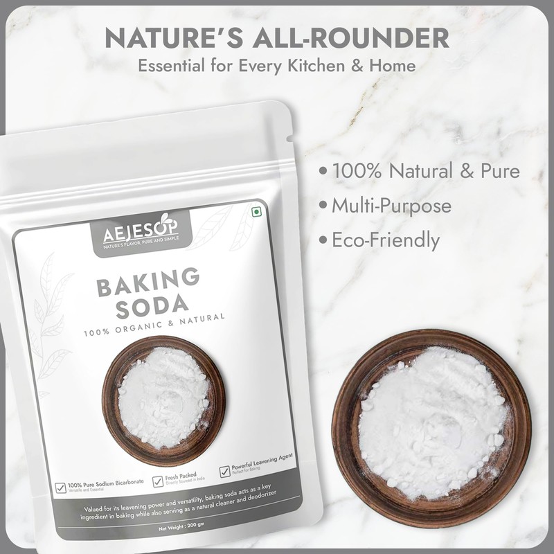 AEJESOP Baking Soda, Sodium Bicarbonate,7oz(200g)
