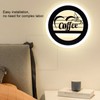 LED Wall Lamp Coffee Pattern Modern Bedside Wall Lamp for