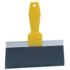 WAL-BOARD TOOLS Yellow Plastic Handle Drywall Taping Knife, 8 Inch Blue Steel Blade, Made in The USA, 021-018